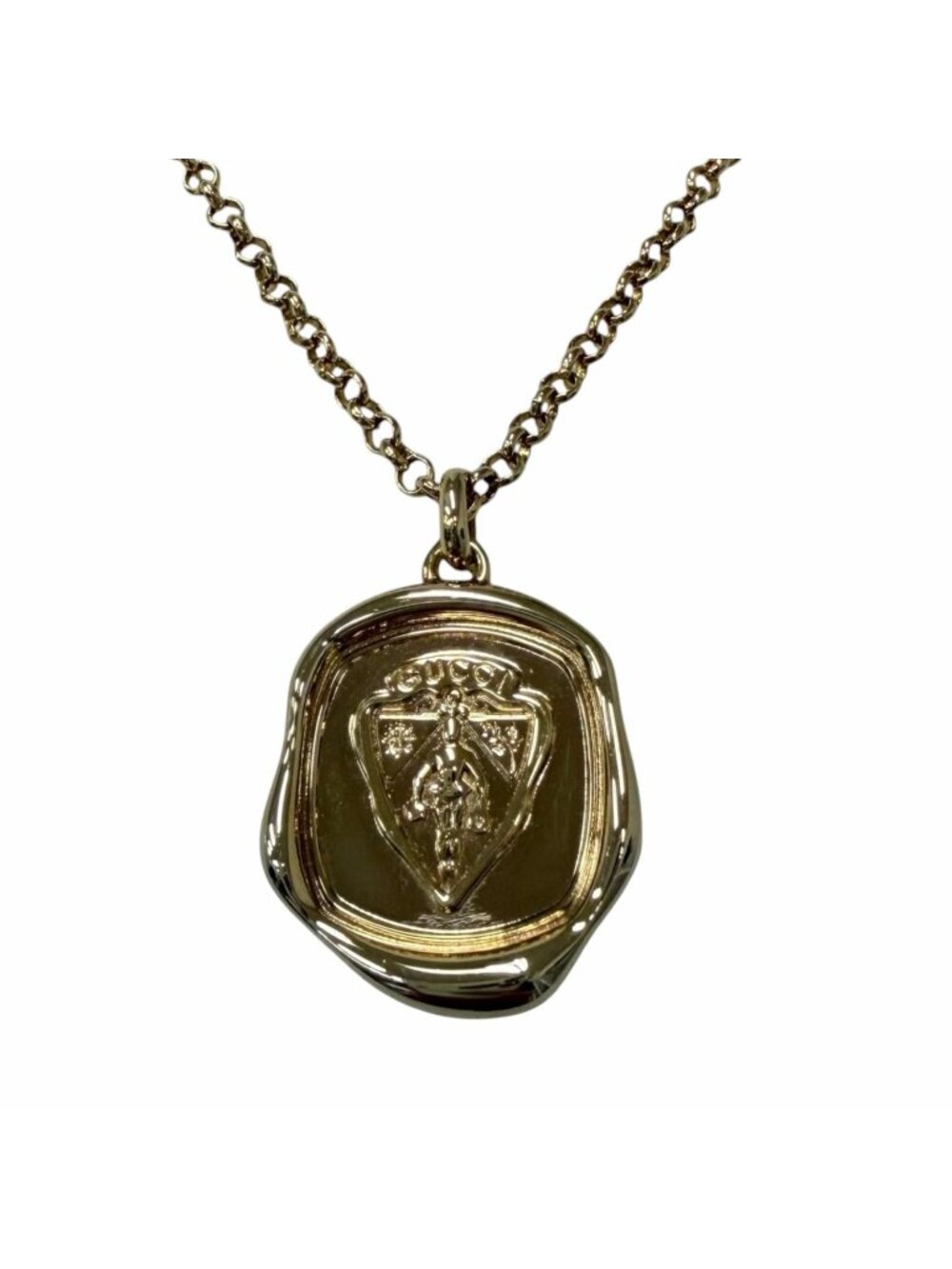 Gucci Crest Pendant Gold